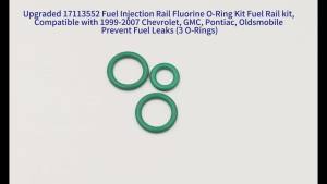 Upgraded 17113552 Fuel Injection Rail Fluorine O-Ring Kit Fuel Rail kit