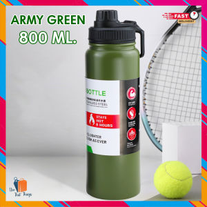 Sport Water Bottle Tumbler Double Wall Leak Proof Aquaflask Stainless Hydroflask Steel Thermos Insulated Vacuum 800ML.