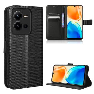 Trường hợp đối với Vivo V29 V27 V27 Pro V25 v25e ví da từ nắp gập có khe cắm thẻ bìa vỏ