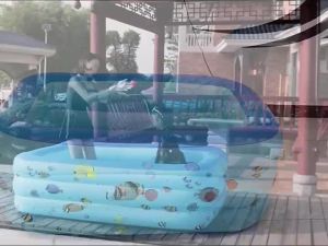 swimming pool for kids Family Size Inflatable And Thickened Outdoor Free Electric Air Pump