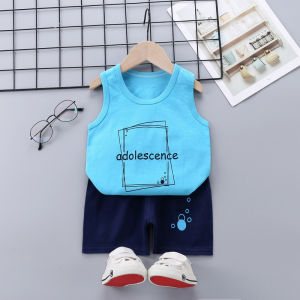 Budak Singlet Set Kanak Fashion Baby Cute Vest Suits 2pcs Set Cartoon Two-Piece Murah Kualiti Perfect for Everyday Wear and Playtime From 3 month to 4 Years Old Q