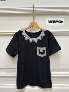 ATASAN WANITA KAOS WANITA 18597-YA MATT COTTON SPANDEX LENGAN PENDEK LD 90 CM FIT TO SIZE S-M BISA COD
