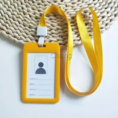 Chang ที่ใส่บัตร PP+ สายห้อยคอ ที่ใส่บัตรงาน ป้ายชื่อประจำตัวนักเรียน แนวตั้ง work card holder