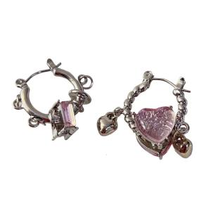 Unique Heart Earrings Craft In Alloy Materials Comfortable Designs Suitable for Music Festivals and More Decoration