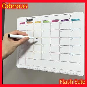 Oderous Magnetic Refrigerator Dry Erase Calendar Monthly Planner Whiteboard Record Message Board Memo Pad Kitchen Fridge Decor