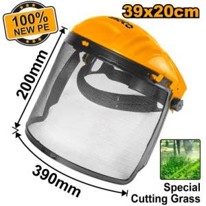 INGCO กระบังป้องกันหน้า Face Shield รุ่น HFSPC32 | INGCO หมวกกันสะเก็ด / หน้ากากกันสะเก็ด ( แบบตาข่าย ) ขนาด 39x20cm. รุ่น HFSPC21