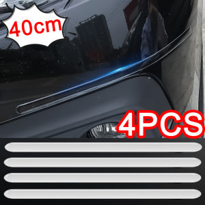 4pcs Car Door Edge Protector Strip Transparent Anti Collision Sticker for Car Bumper Guard Corner Protection Crash Rubber Strips