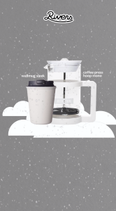 Rivers Drinkware COFFEE PRESS HOOP MONO