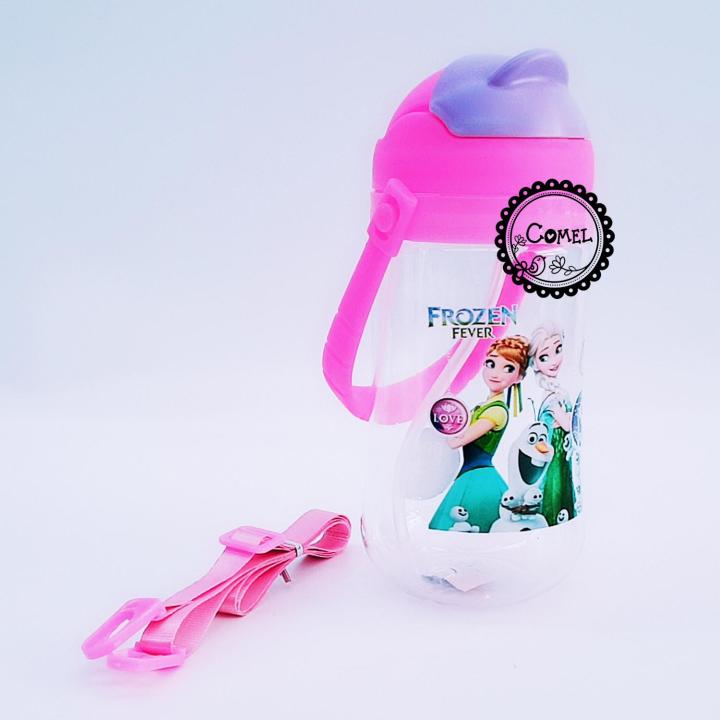 Comel Frozen Elsa Anna Water Bottle with Straw | Lazada