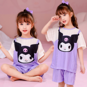 ชุดนอนเด็กหญิง ชุดนอนการ์ตูนคูโลมิน่ารัก Wander เซ็ตชุดนอนเด็กผู้หญิง 23618