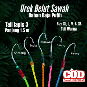 Pancing belut sawah tali tiga lapis urek baja terlaris kail ikan sidat rawa tajam siap pakai