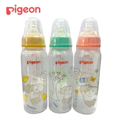 (แพ็ค2 ฟรี1) Pigeon พีเจ้น ขวดนมคอแคบ RPP ลาย HOWAPIPI จุกมินิ 4ออนซ์ และ 8ออนซ์