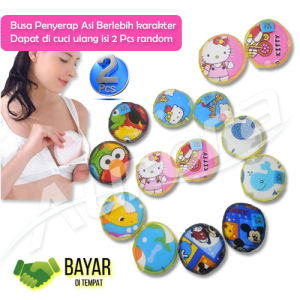 Penyerap asi cuci ulang Breast pads two-Busa Bantalan Penyerap ASI-Aurora Store(COD)