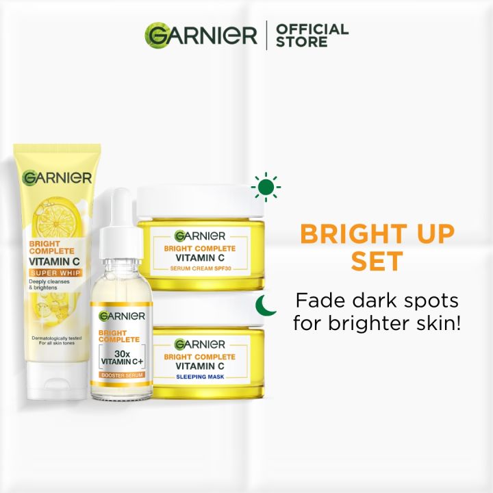 [Bundle] Garnier 4pc Base Care Bright Up Set - Bright Complete Day ...