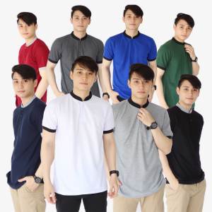 Noveli wear Kaos Kerah Shanghai Pria Polo Shirt Polos Seragam Lengan Pendek