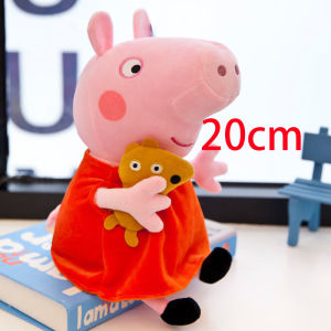 4 ชิ้น / เซ็ต Peppa Pig George ตุ๊กตาตุ๊กตาของเล่น Peppa Pig ครอบครัวตุ๊กตาคริสต์มาสปีใหม่ของขวัญสำหรับเด็ก