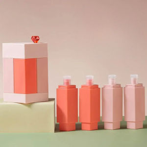 Portable Refillable Pump Bottle Leakproof Squeeze Dispenser Travel Toiletries Reusable Plastic Container