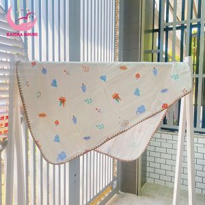 Khăn tắm cho bé cotton hữu cơ Organic KT90x100cm siêu mềm mịn thoáng khí họa tiết siêu dễ thương