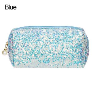 NEMOPH Fashion Glitter Handbags Cosmetic Storage Pen Bag Makeup Bag Zipper Pouch