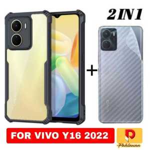 PAKET 2 IN 1 CASE VIVO Y27 4G 2023 / VIVO Y27 5G 2023 / VIVO Y16 SOFT HARD CASE SUPER SLIM EXCELLENT