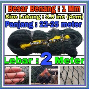 Jaring Ayam 2 Meter x 25 Meter Jaring Pagar Tanaman Jaring Serbaguna kuat tahan segala cuaca