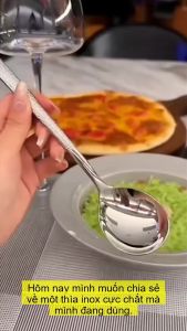 Combo 10 Thìa Muỗng Hàn Quốc Cán Dài Cao Cấp Chất Liệu Inox Sáng Bóng Không Gỉ Phukienprocare