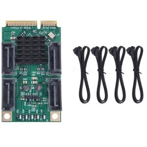 Mini PCIE to Controller Adapter Add 2 or 4 SATA3.0 Ports Upgraded Your Computer Storage Capacity