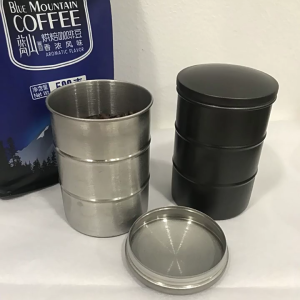 กระป๋องกาแฟเกรดเชิงพาณิชย์พร้อมฝาปิดแบบซีลสูญญากาศโหลเก็บสแตนเลส304สำหรับใช้ในบ้านและร้านกาแฟ