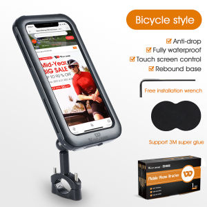 WEST BIKING Bicycle Phone Holder Motorcycle Bike Handlebar 7.0 inch Phone Mount MTB Scooter Motorbike Cycling Rack