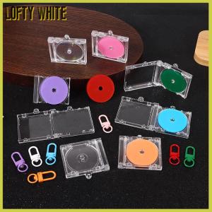 Lofty White Blank Album CD Case Keychain Pendant Mini CD Player Keyring Peripheral Commemorative Album Key Holder DIY Bag Hanging Decoration