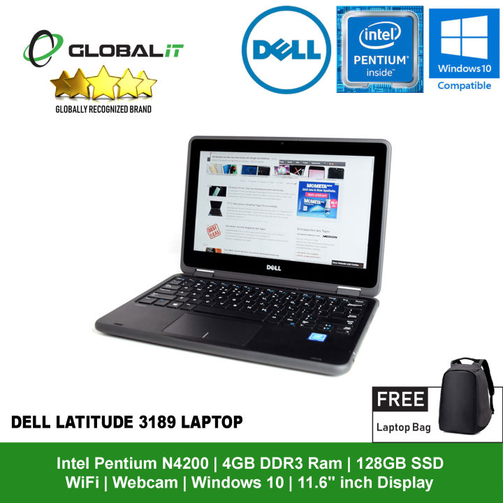 (Refurbished Notebook) Dell Latitude 3189 [2 in 1] Laptop / 11.6" inch