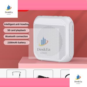 Voice Amplifier Portable Mic Wireless Microphone Loud Speaker Teachers Speaker With Microphone 2200 mAh Mini Bluetooth Microphone for Teachers Class