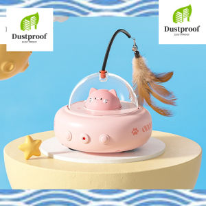 Smart Automatic Cat Toy - USB Rechargeable Interactive Teaser Wand with Laser Bell & Feather for Indoor Cats