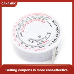 【CANAMEK 】 BMI Body Mass Index Retractable Tape 150cm Measure Calculator Diet Weight Loss Tape Measures Tools