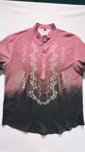 2026 New Men Ethnic Style 3D Print Shirt Asean Collar Retro Loose Breathable Long Sleeve Button Casual Tops