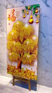 Tranh Cây Vàng Và Hươu Tài Lộc Tranh Canvas Tranh Tráng Gương Tranh Phòng Khách Tranh Phong Thủy