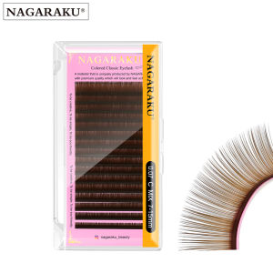 Lông Mi Giả Màu Nâu NAGARAKU Lông Mi Giả Màu Lông Chồn Lông Mi Giả Màu Nâu Tự Nhiên