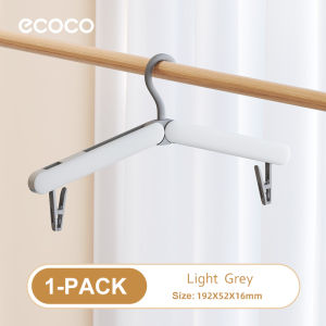 Ecoco Travel Clothes Hanger Non-Slip Hanger Foldable with Clip Lightweight Compact 2 Colors E25138