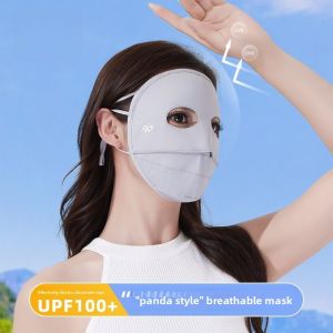 Sunscreen mask full face womens summer new UV protection mask face kini breathable sunshade ice silk sunscreen mask