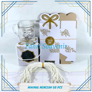 Souvenir Pernikahan Ultah dan Khitanan Gelas CL Lurus Custom Sablon Nama Harga Untuk 1 PCS