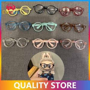 [Eleanor] 1 Piece DIY Accessories Transparent Plastic Glasses For 10cm Cotton Doll And 17cm Labubu Plush Doll Sunglasses