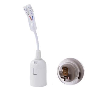 ตัวยึดแบบซ็อกเก็ตโคมไฟสำหรับงานก่อสร้างตัวยึดแบบสกรู E27สำหรับการปรับปรุงเต้ารับแบบอะแดปเตอร์เต้าเสียบพร้อมอุปกรณ์เสริมสำหรับสายเคเบิ้ลต่อหลอดไฟทนทาน