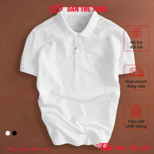 Áo polo trơn áo thun cổ bẻ lịch lãm dễ phối đồ mặc bền cảm giác thoải mái giữ form dáng khi mặc