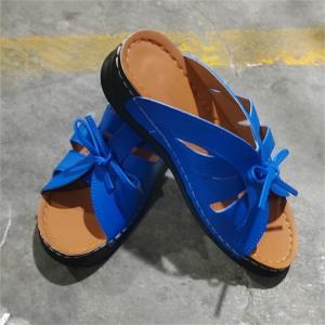 [Free Shipping] New Roman-Style Women’S Sandals With A Wedge Heel Thick Sole And Bow Embellishment Lightweight And Available In Larger Sizes