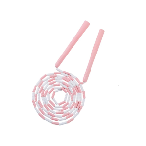 Kids Exercise Rope with Decorative Beads Antislip Grip Ergonomic Plastic Handle for Indoor Outdoor Activity