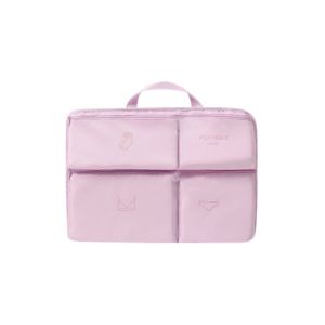 OOG 4 Compartments Hanging Clothes Bag Large Capacity Foldable Closet Socks Dispenser Washable Wall Mount Portable Underwear Organizer Luggage
