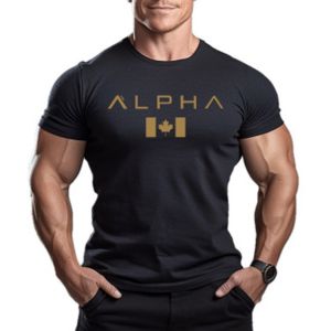 [Local Stock] VCC Mens Summer Maple leaves T-shirt Gym Man Letter Printing Short Sleeve Sports Fitness Quick Drying Casual Top Oversized Clothing