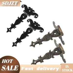 SDJZT 2Pcs 113x69mm Antique Bronze Black Hinge for Windows Cabinet Cupboard Wardrobe