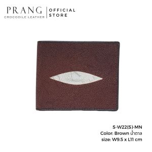 Prang Stingray Leather Short Bi-fold Men Wallet กระเป๋าสตางค์ผู้ชาย หนังปลากระเบน S-W22(S)-MN