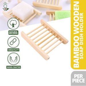 Eco-Friendly Bamboo Soap Dish: Elegant Durable & Biodegradable Saver Soap Dish Holder Tray Reusable